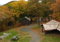 Picnic area on Mt. Sugarloaf in Massachusetts