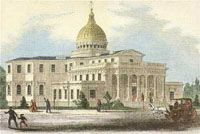 A painting of New Jersey's capitol building