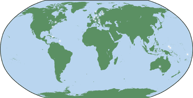 Clickable map of the world