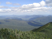 Looking out over the White Mountains of New Hampshire