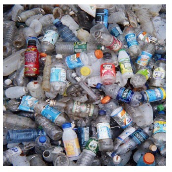 a close-up of a pile of non-deposit beverage containers